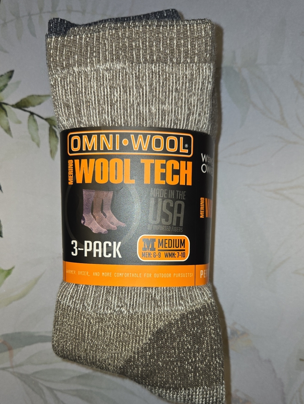 Omni-Wool Merino Wool Tech Mid-Weight Hiker Socks 3 Pairs